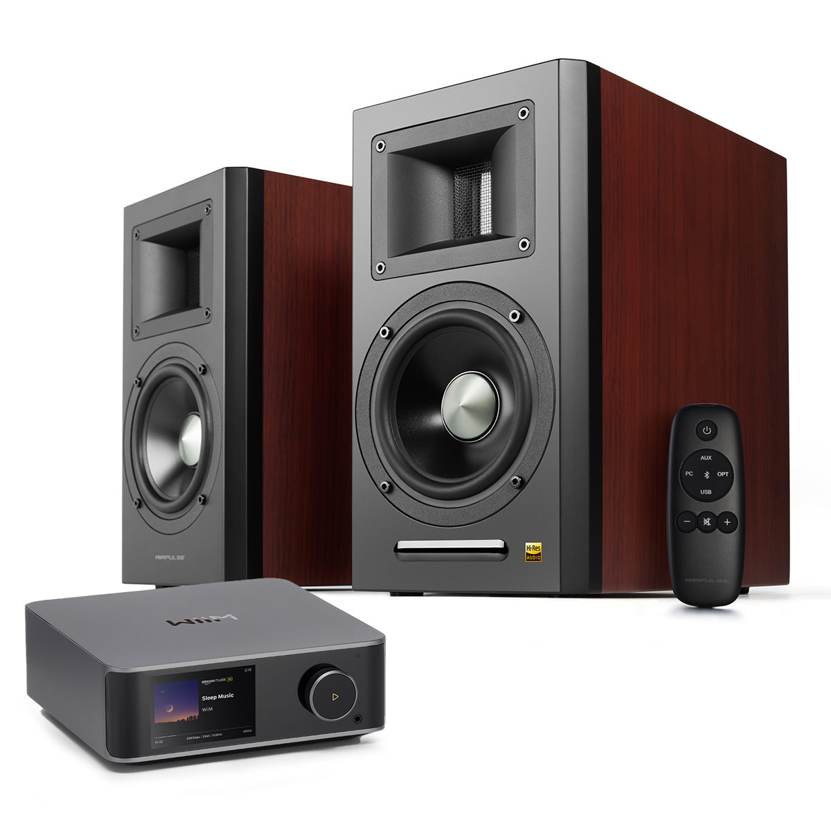 WiiM Ultra and Airpulse A100 Active Stereo System Package