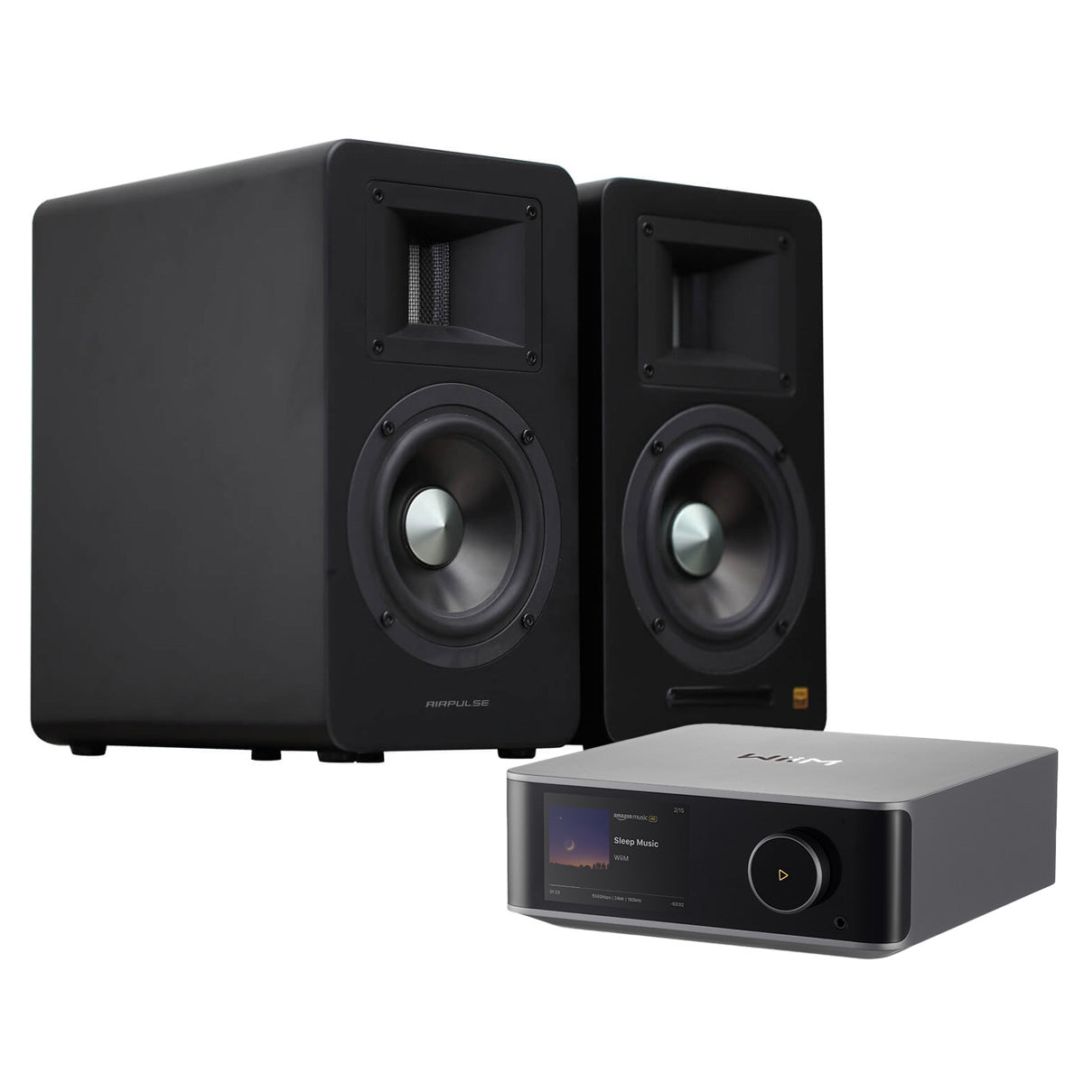 WiiM Ultra and Airpulse A100 Active Stereo System Package