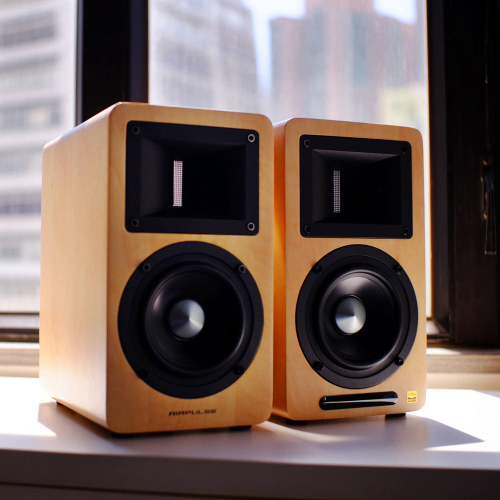 Lenco L-188 Turntable and Airpulse A80 Speakers - Premium Package in Pine - Airpulse Australia