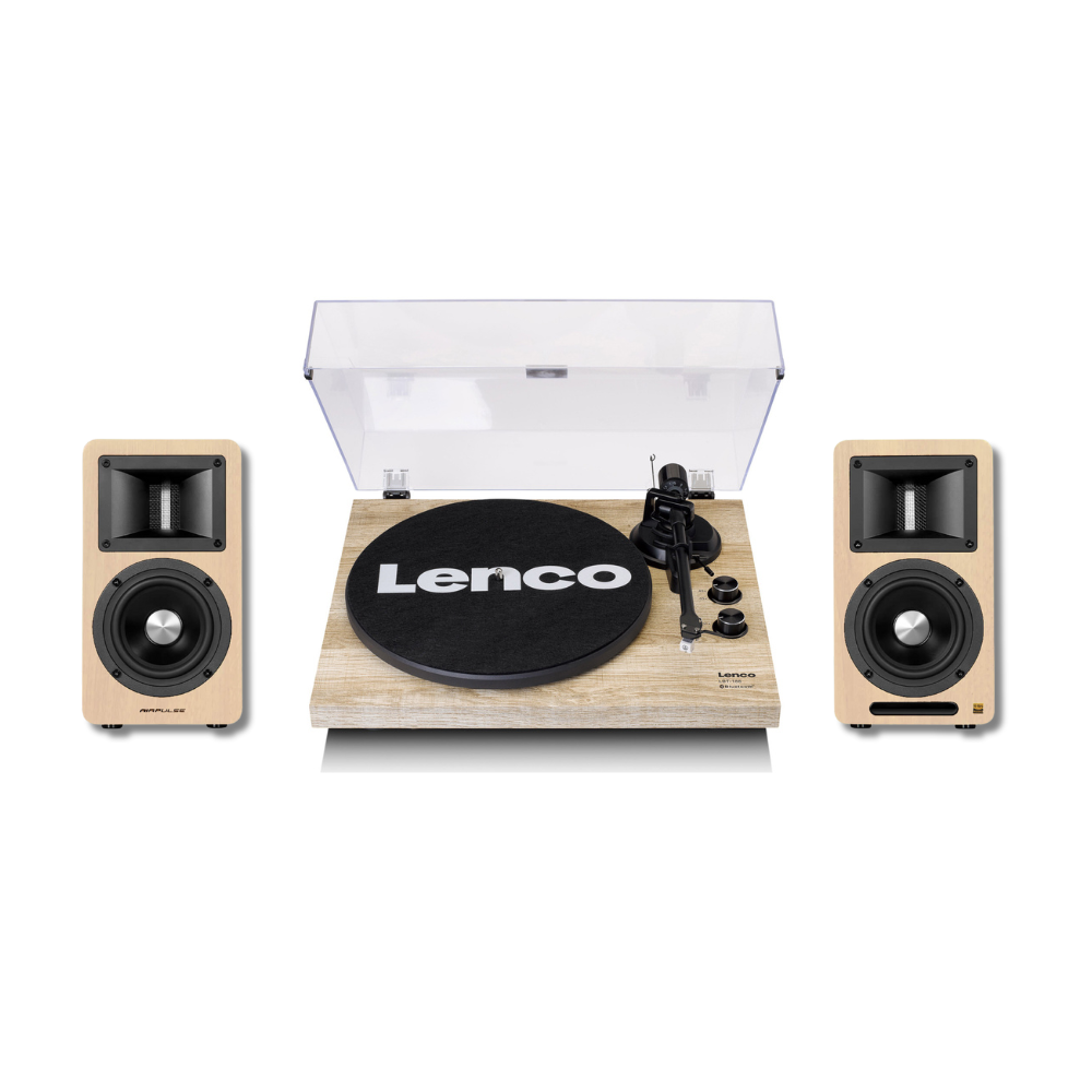 Lenco L-188 Turntable and Airpulse A80 Speakers - Premium Package in Pine - Airpulse Australia