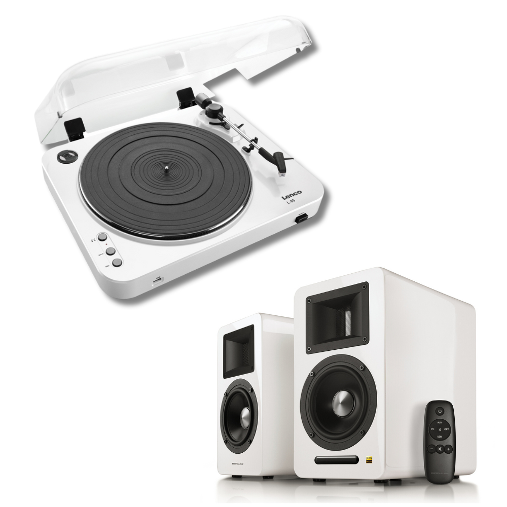 Lenco L-85 in White and Airpulse A100 in White – Airpulse Lenco L-85 in White and Airpulse A100 in White – Airpulse