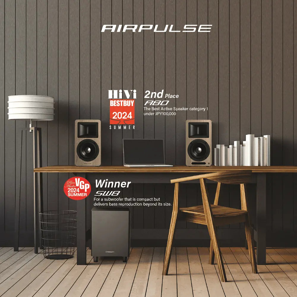 Airpulse A80 and SW8 Subwoofer Garner Prestigious Awards at HiVi 2024 Summer Best Buy and VGP 2024 Summer Awards