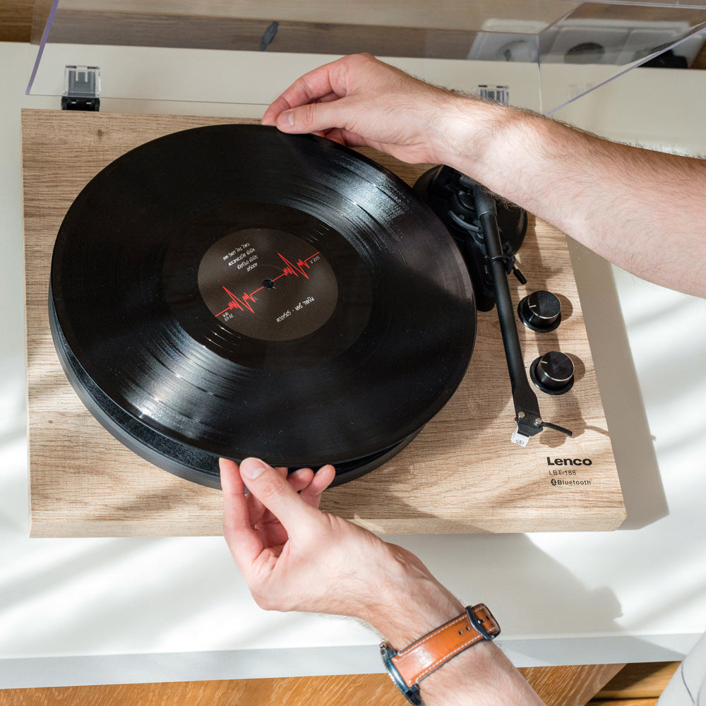 Lenco L-188 Turntable and Airpulse A80 Speakers - Premium Package in Pine - Airpulse Australia