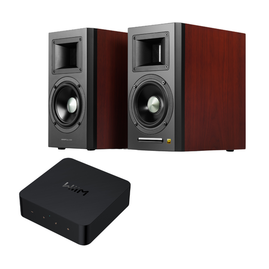 A100HD Active Speaker System with WiiM Pro Wireless Audio Streamer Bundle - Airpulse Australia