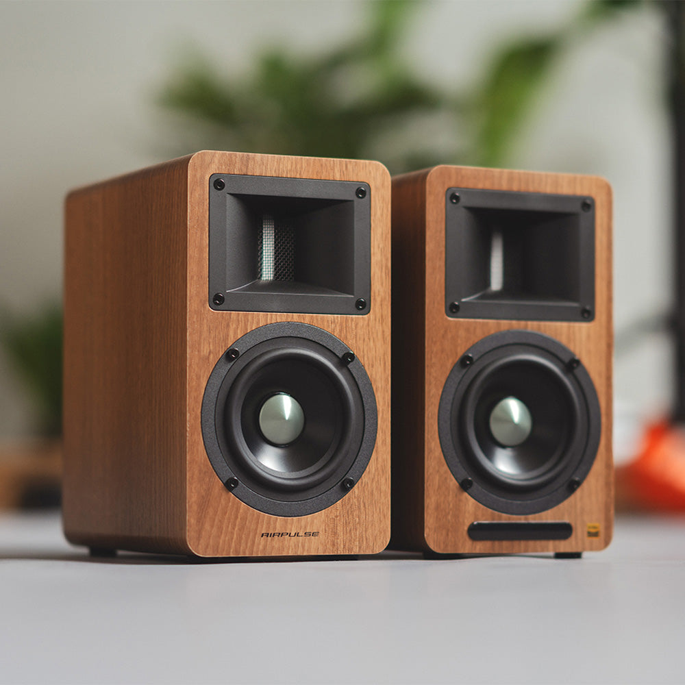 Lenco L-188 Turntable and Airpulse A80 Speakers - Premium Package in Walnut - Airpulse Australia