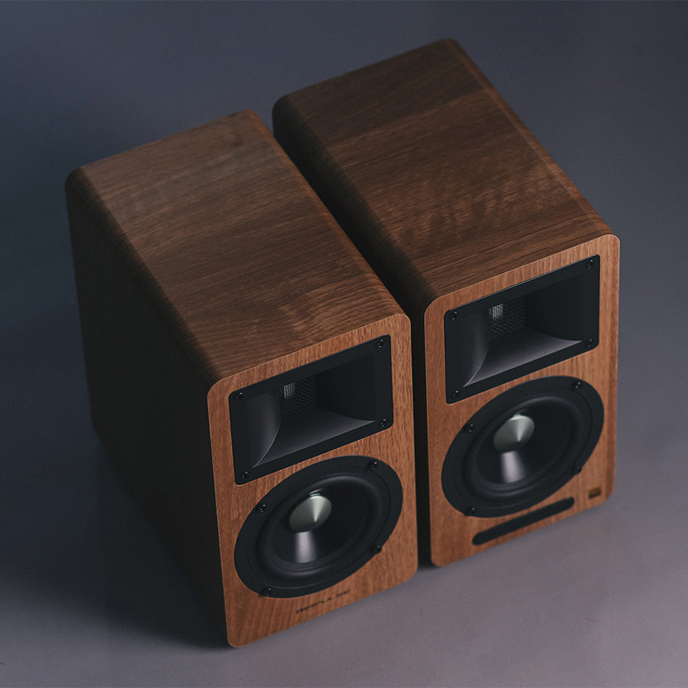 Lenco L-188 Turntable and Airpulse A80 Speakers - Premium Package in Walnut - Airpulse Australia