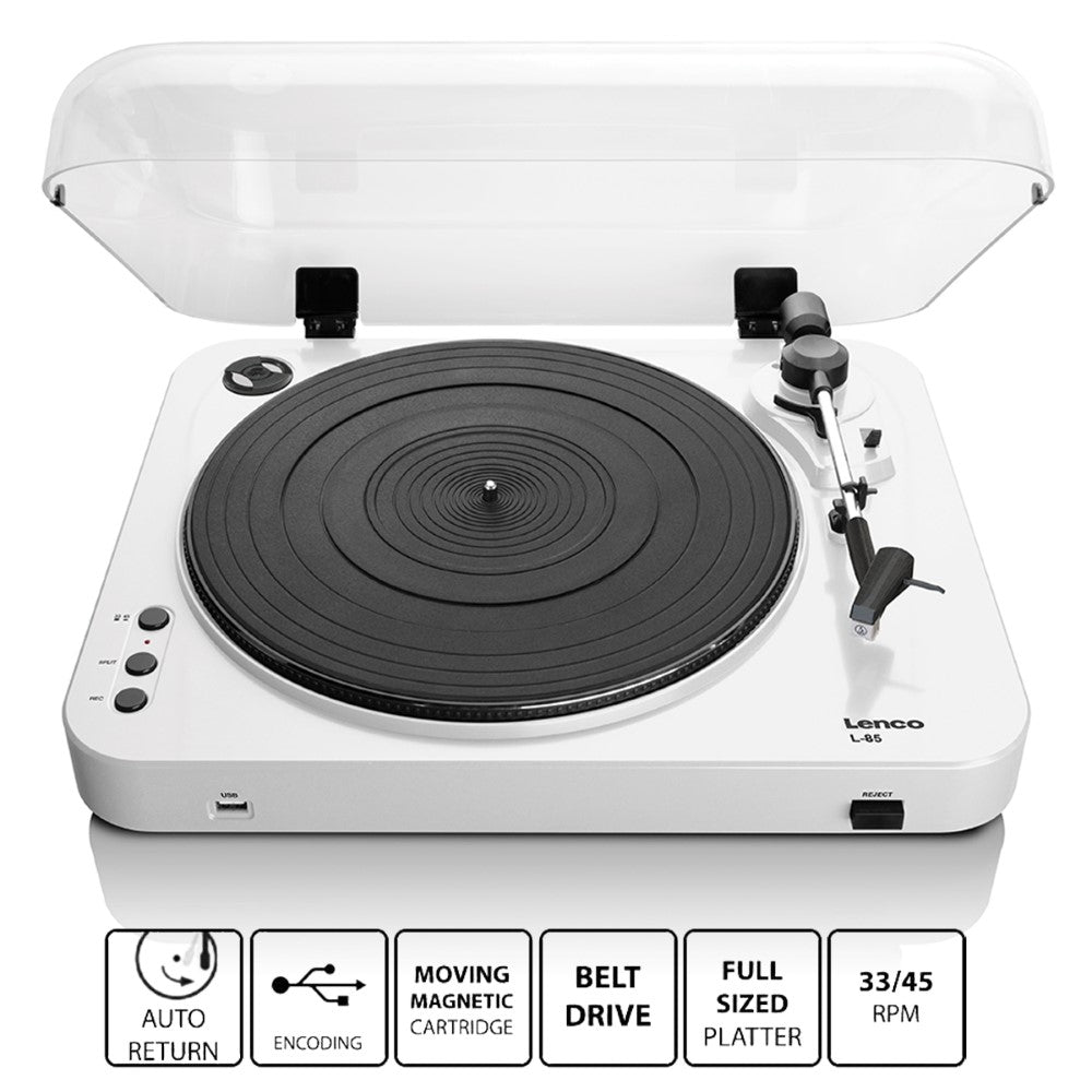 Lenco L-85 in White and Airpulse A100 in White - Airpulse Australia