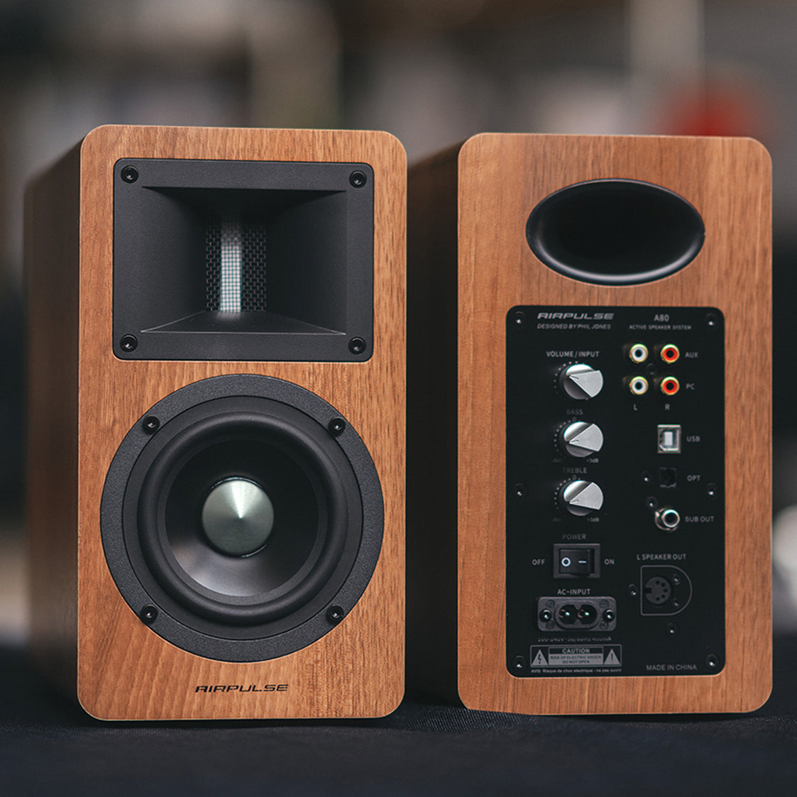 A80 - Active Bookshelf Speaker - Airpulse Australia